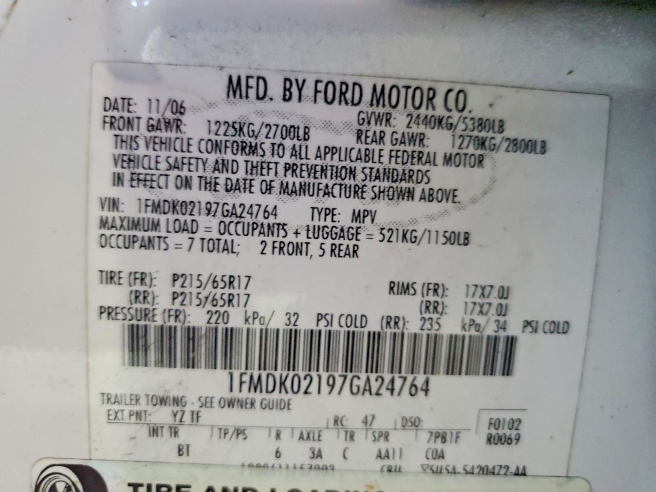 2007 Ford Freestyle sel