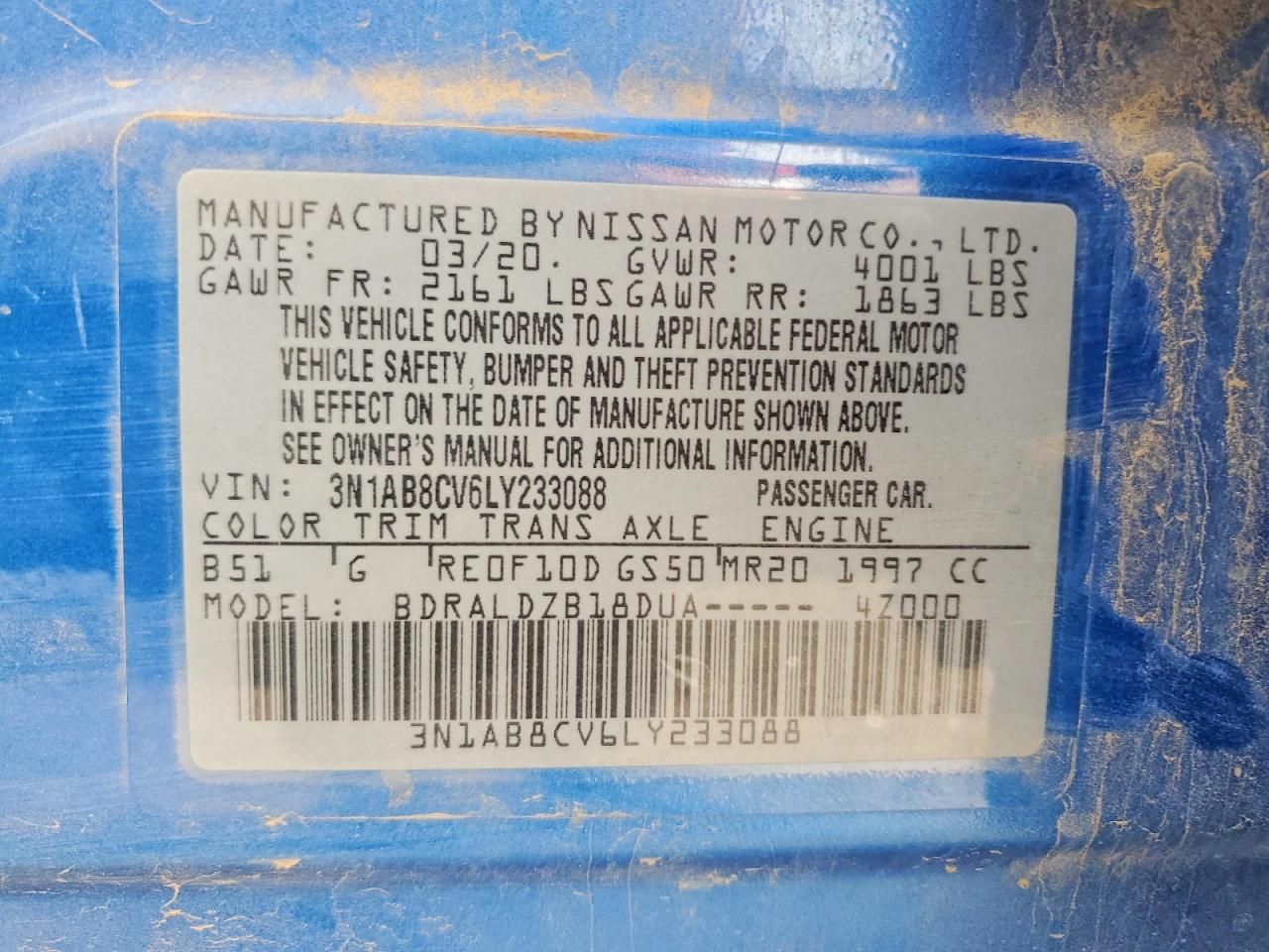 2020 Nissan Sentra sv