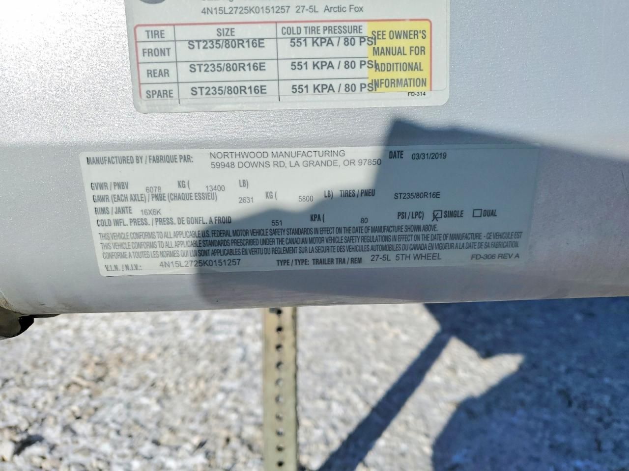 2019 Arctic Fox Silver fox Edition s