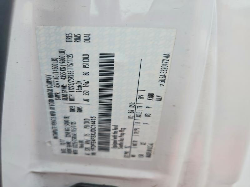 2018 Ford Econoline E450 Super Duty Cutaway Van