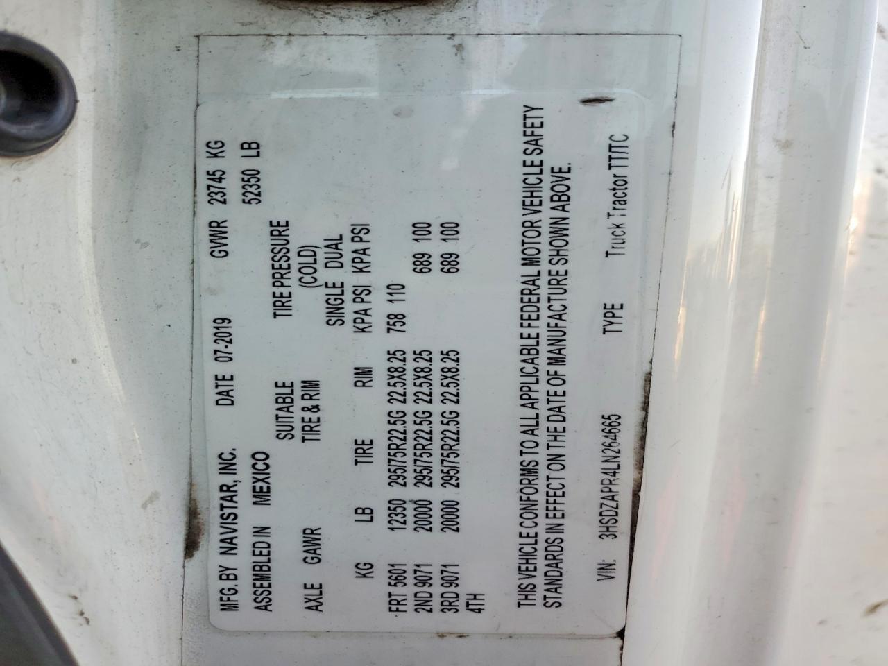 2020 International LT625 Semi Truck