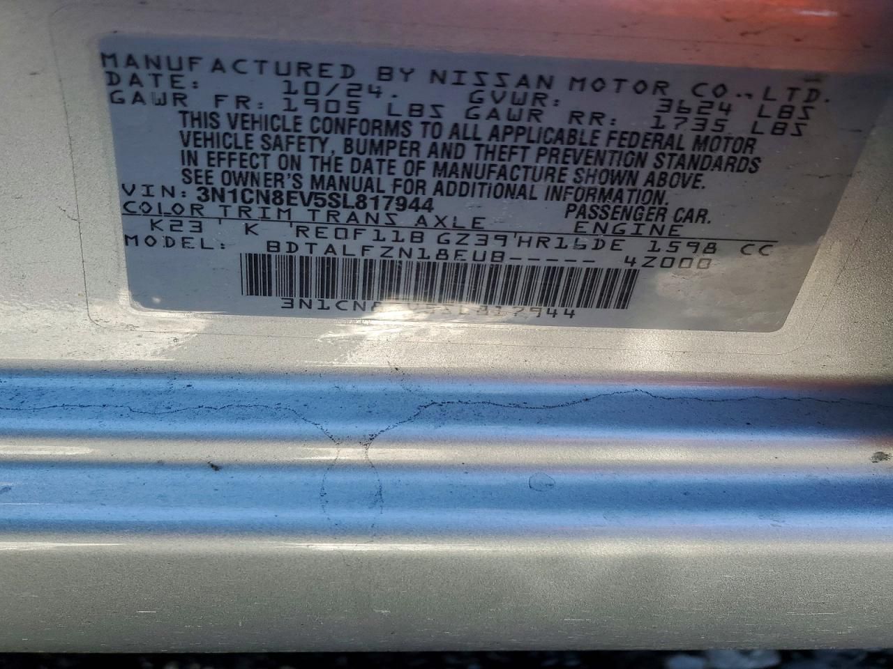 2025 Nissan Versa sv