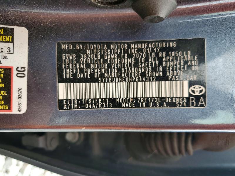 2017 Toyota Corolla l