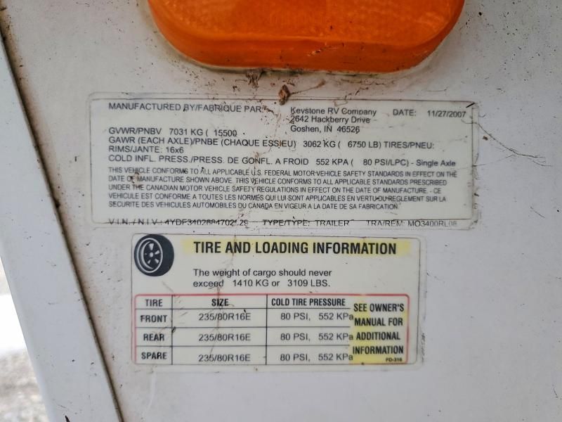 2008 Forest River Montana 3400RL