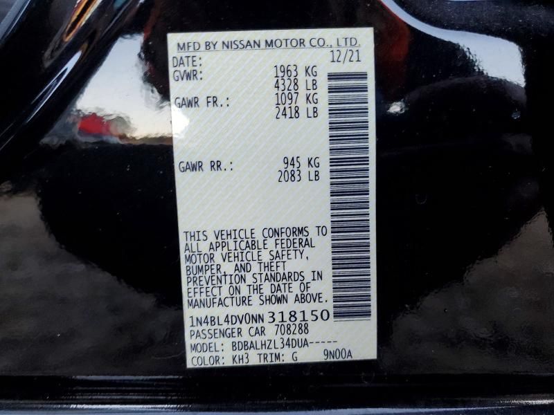 2022 Nissan Altima sv