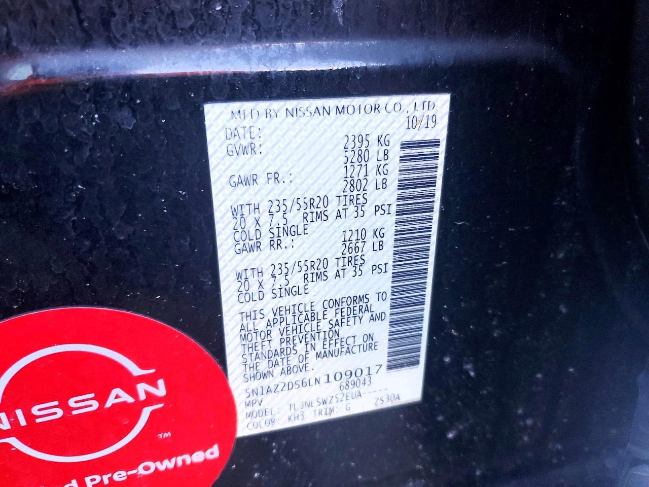 2020 Niss Murano Platinum