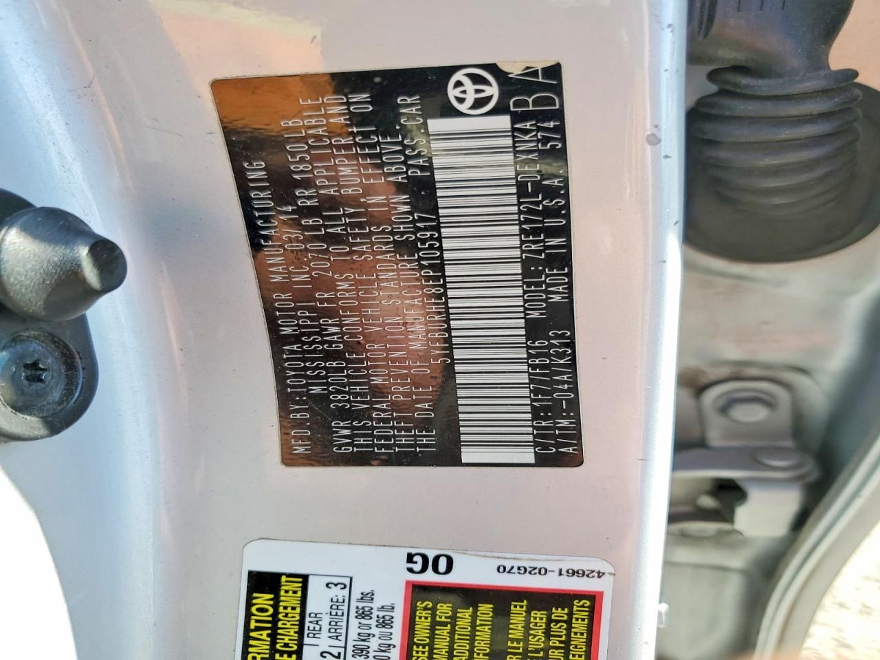 2014 Toyota Corolla l