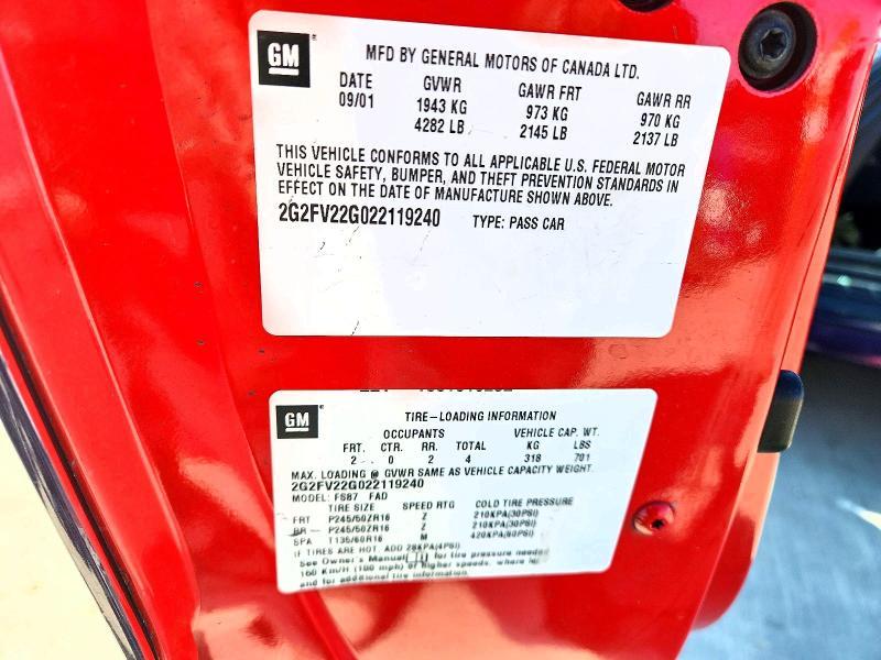 2002 Pontiac Firebird Formula