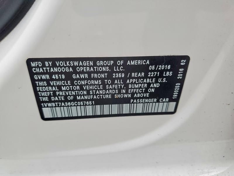 2016 Volkswagen Passat se