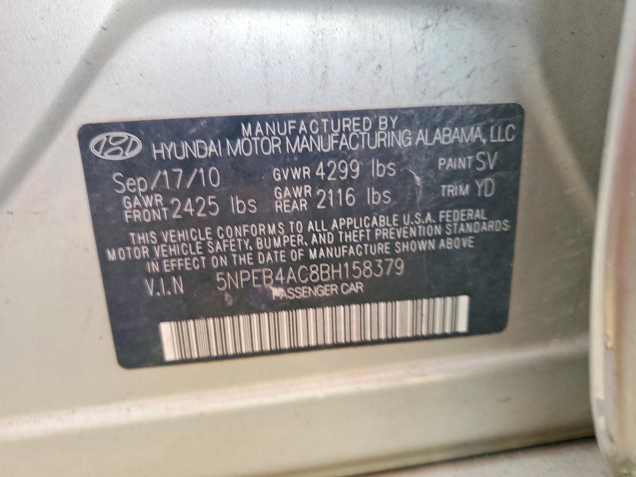 2011 Hyundai Sonata gls