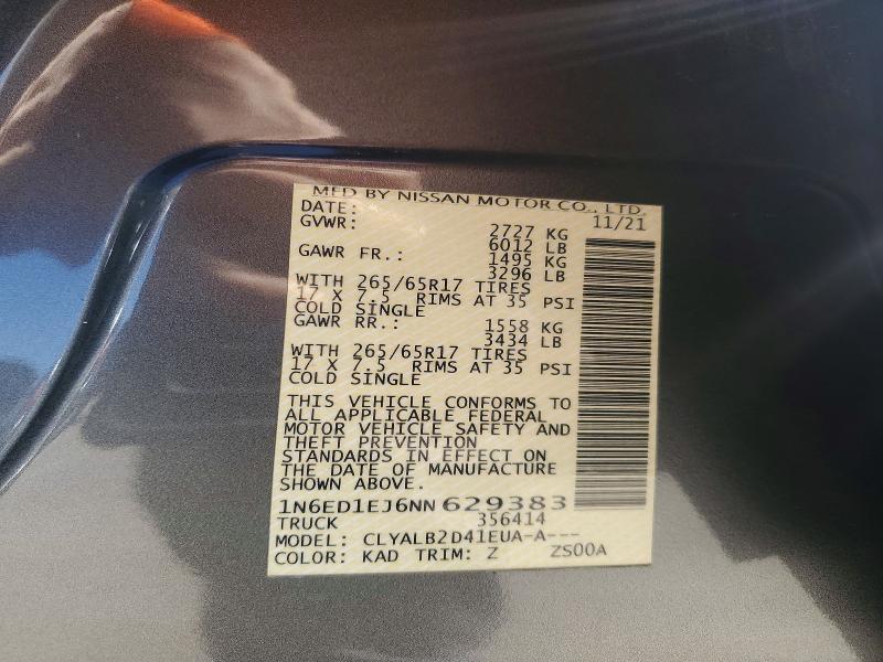 2022 Nissan Frontier s