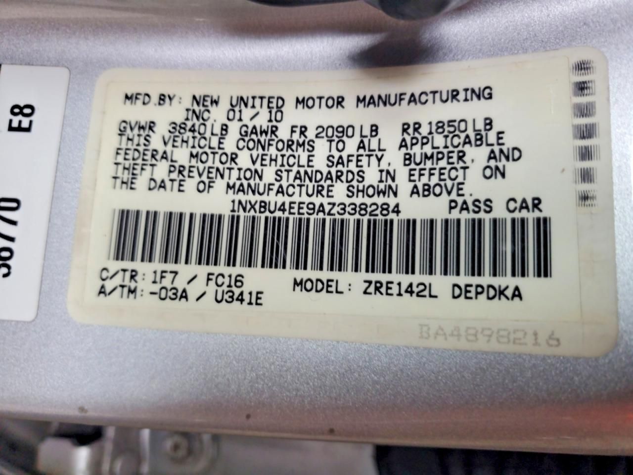 2010 Toyota Corolla Base