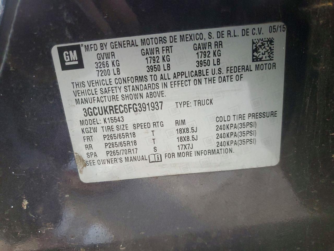 2015 Chevrolet Silverado K1500 lt