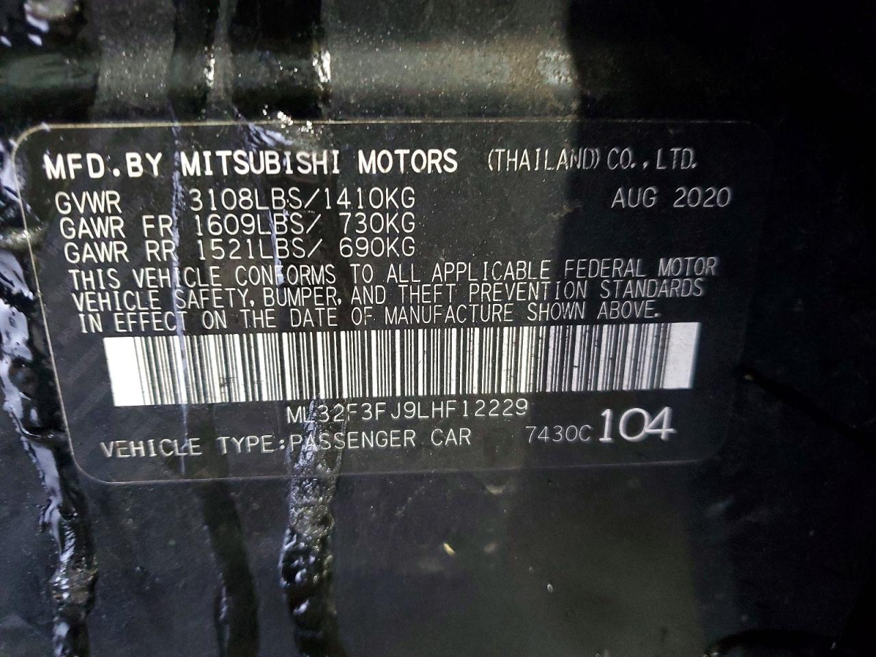 2020 Mitsubishi Mirage G4 es