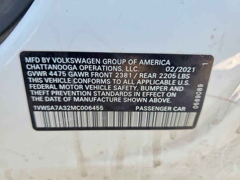 2021 Volkswagen Passat se