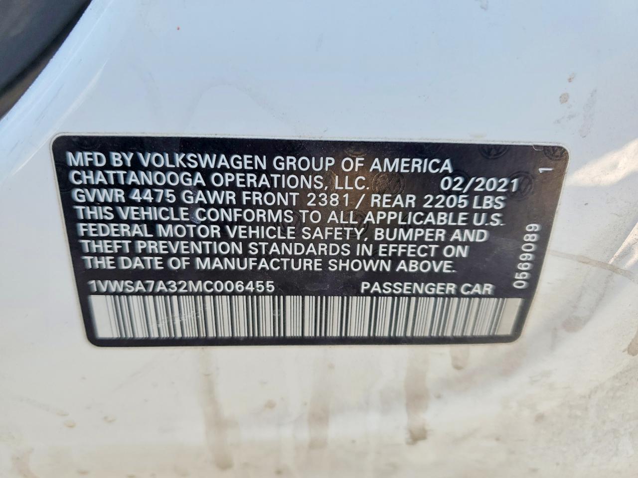 2021 Volkswagen Passat se