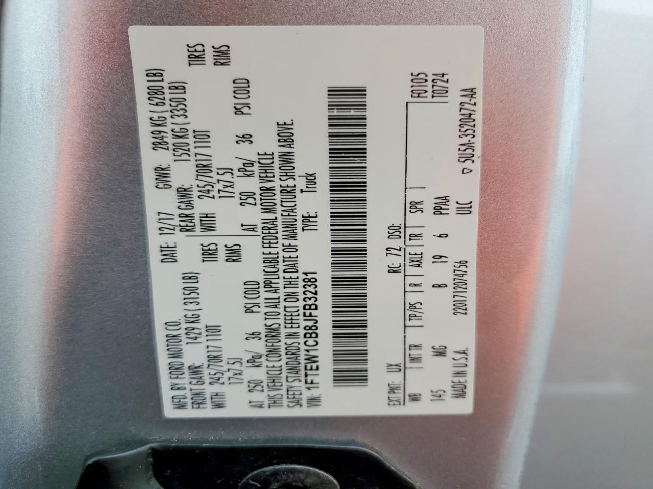 2018 Ford F150 Supercrew