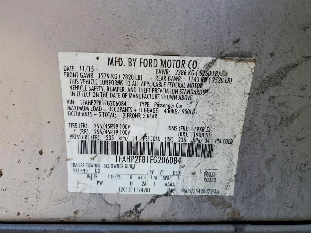 2015 Ford Taurus Limited