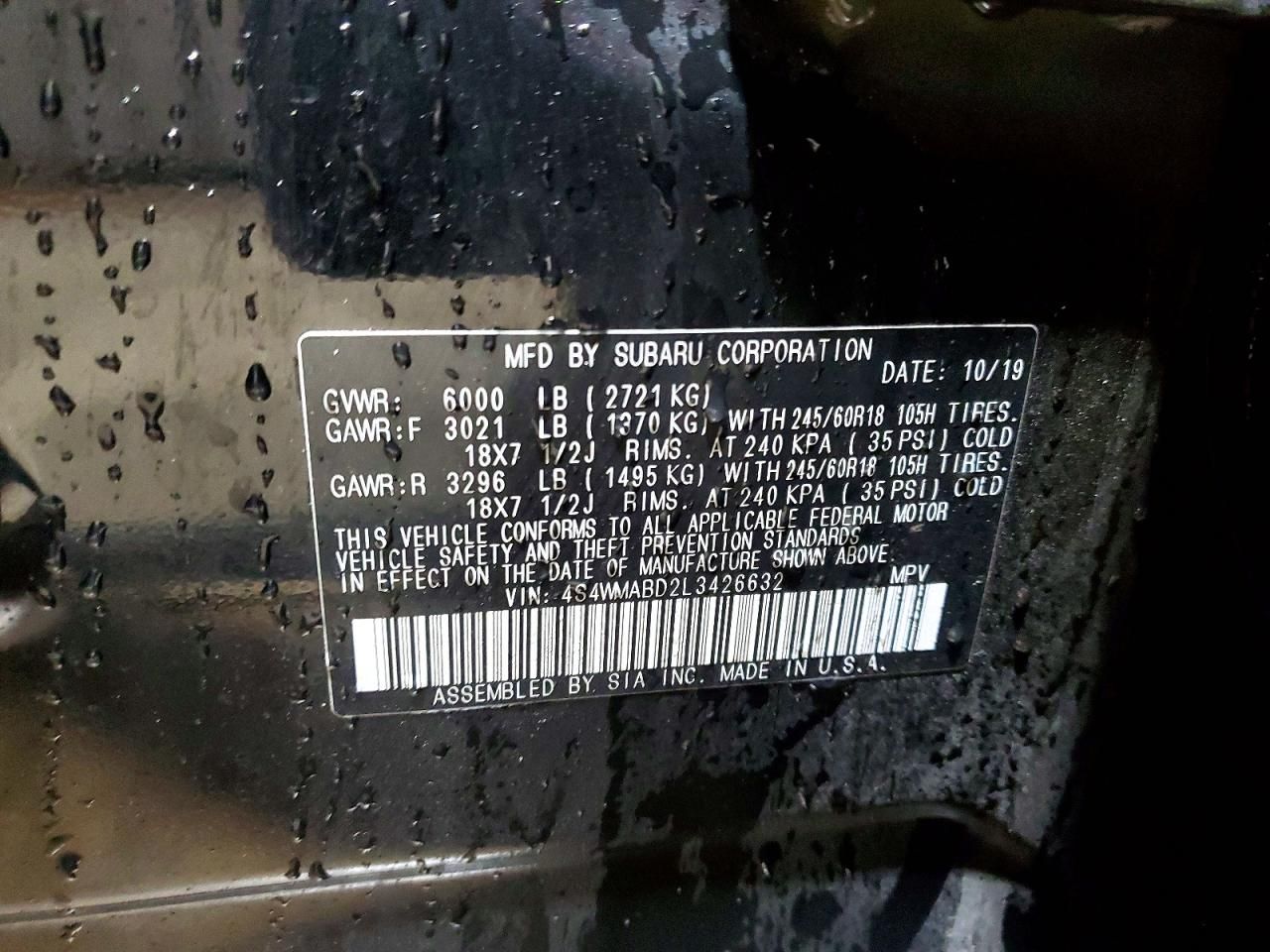 2020 Subaru Ascent Premium