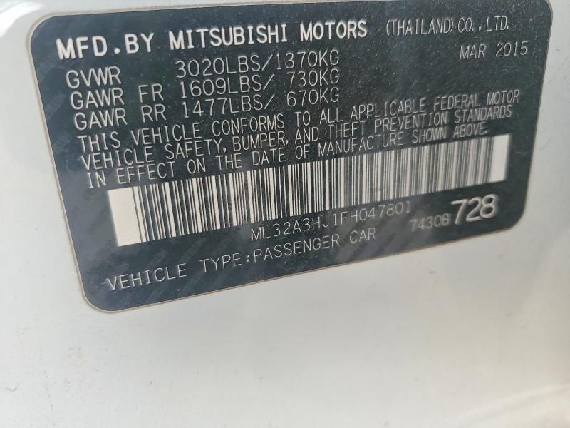 2015 Mitsubishi Mirage de