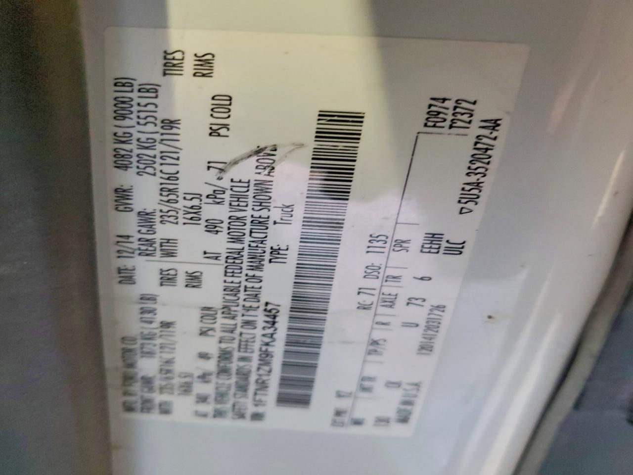 2015 Ford Transit T-250