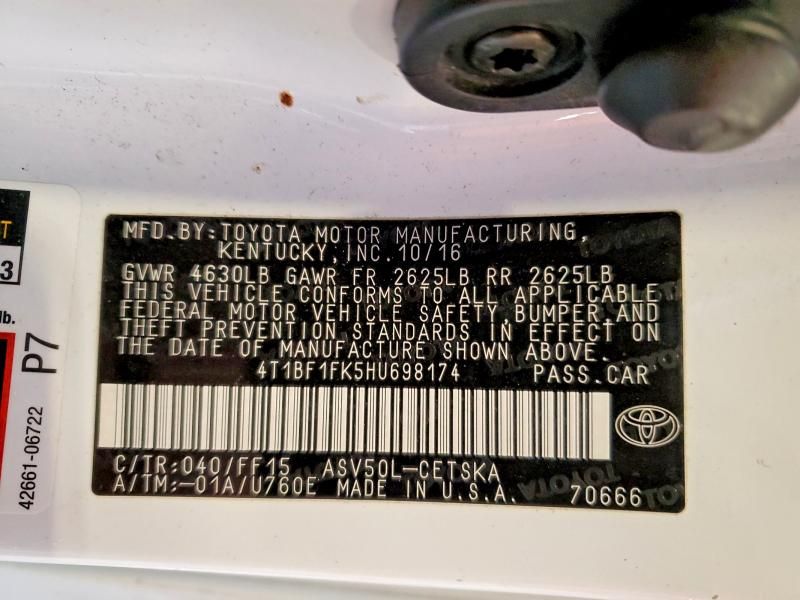 2017 Toyota Camry le