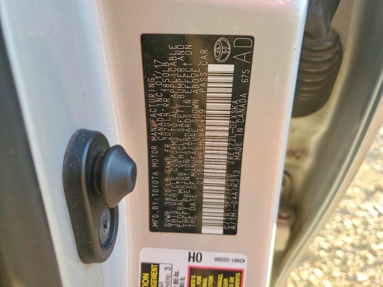 2017 Toyota Corolla l