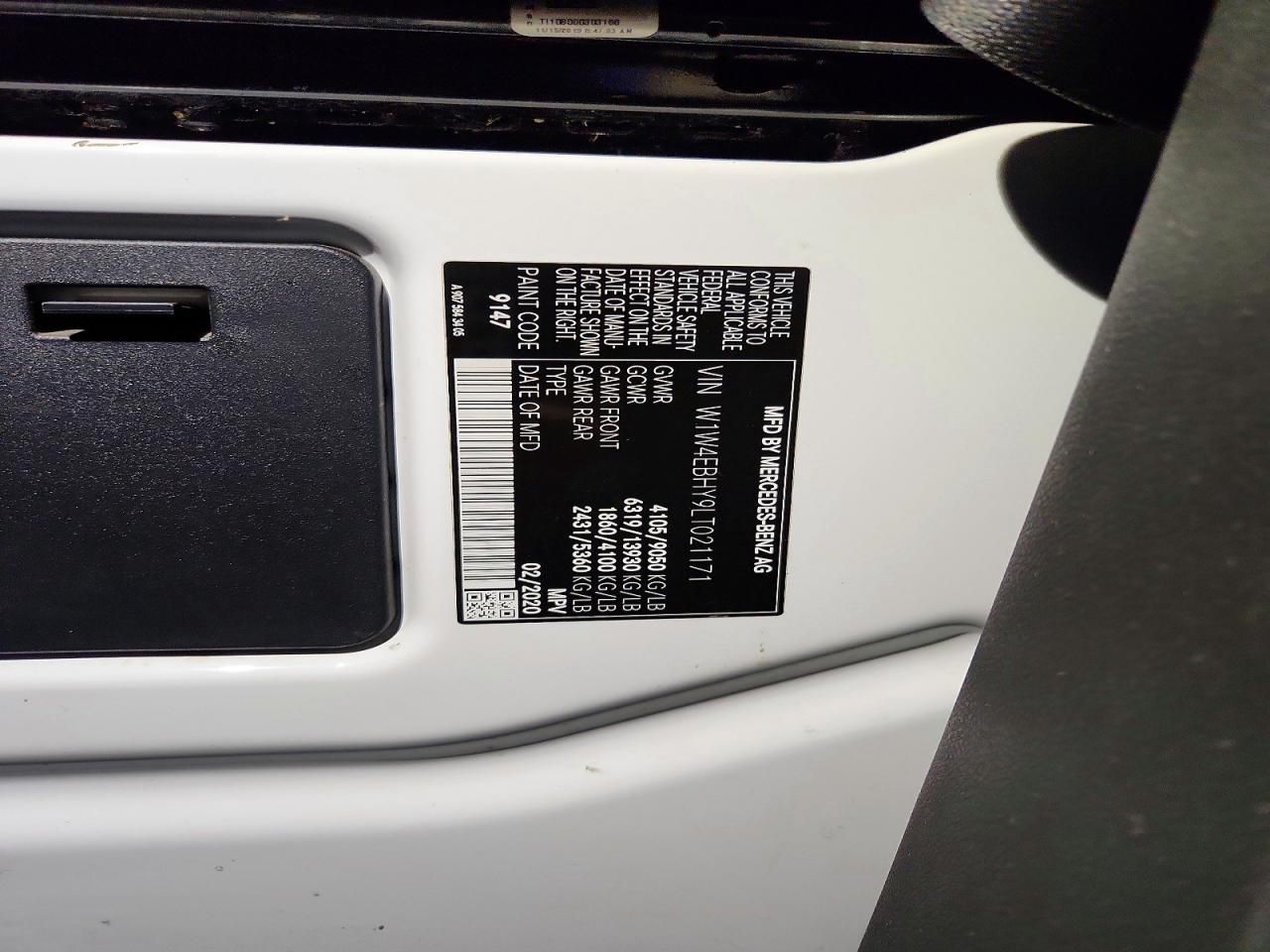 2020 Mercedes-Benz 2020 Mercedes Benz Sprinter 2500 Utility / Service