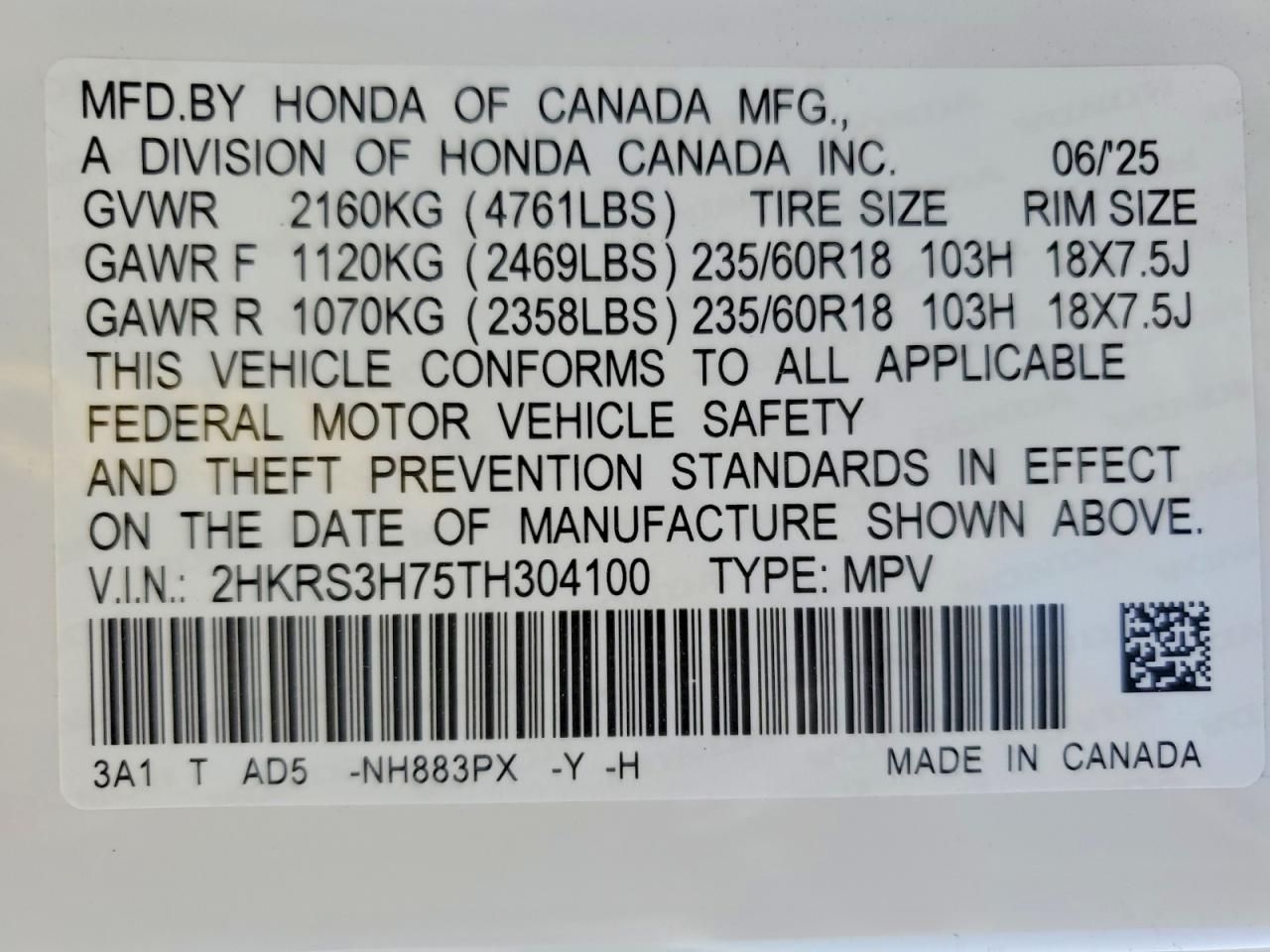 2026 Honda Cr-v exl