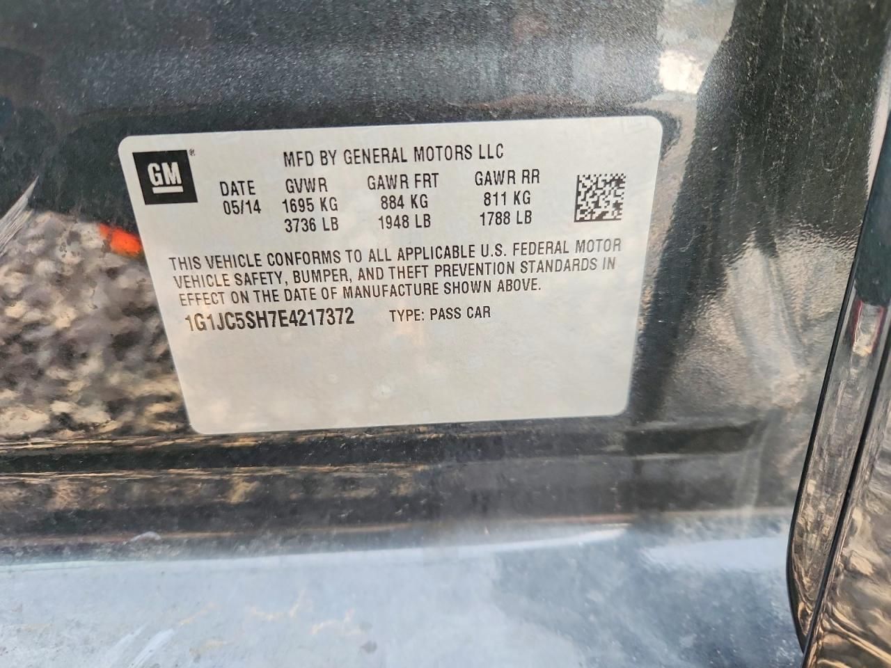 2014 Chevrolet Sonic lt