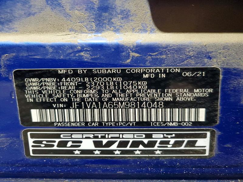 2021 Subaru WRX