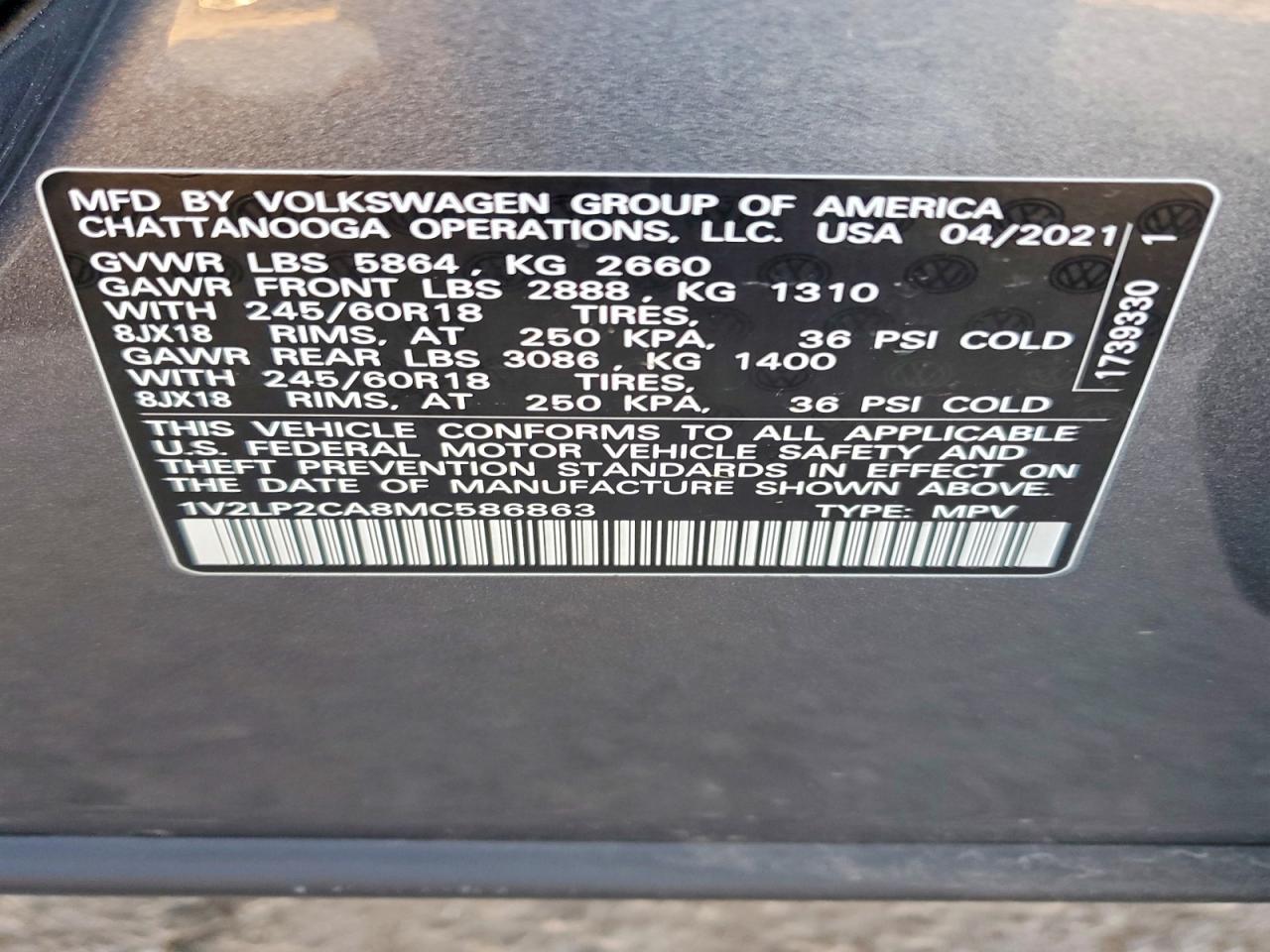 2021 Volkswagen Atlas se