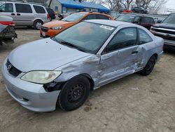 Honda salvage cars for sale: 2005 Honda Civic dx vp