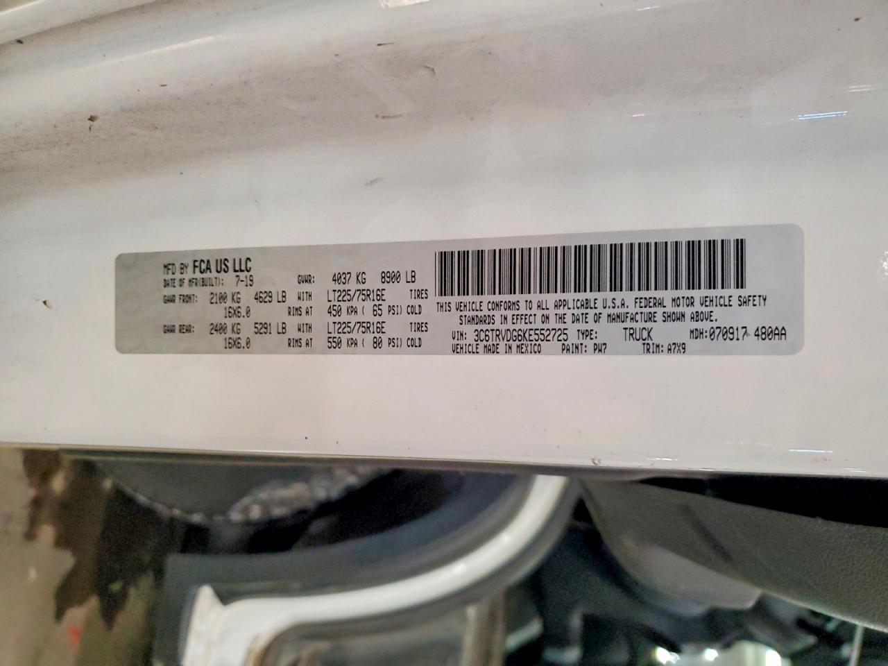 2019 Dodge RAM Promaster 2500 Delivery Van