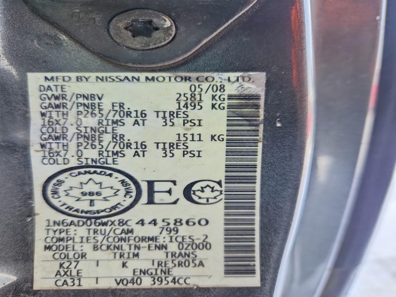 2008 Nissan Frontier King Cab LE