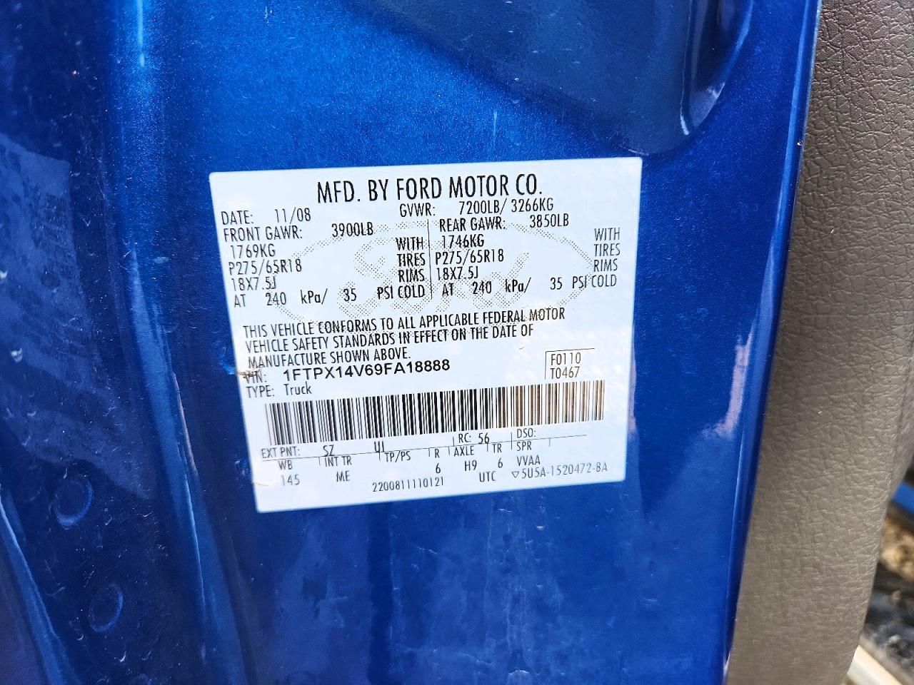 2009 Ford F150 Super cab