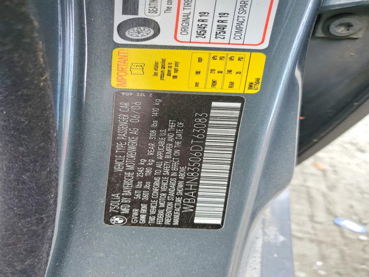 2006 BMW 750 li