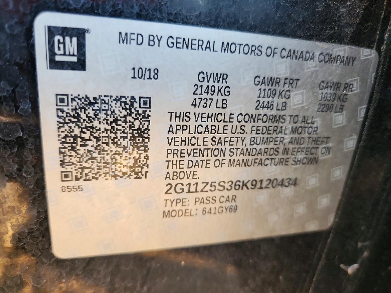 2019 Chevrolet Impala lt