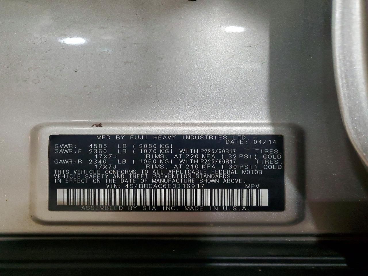 2014 Subaru Outback 2.5i