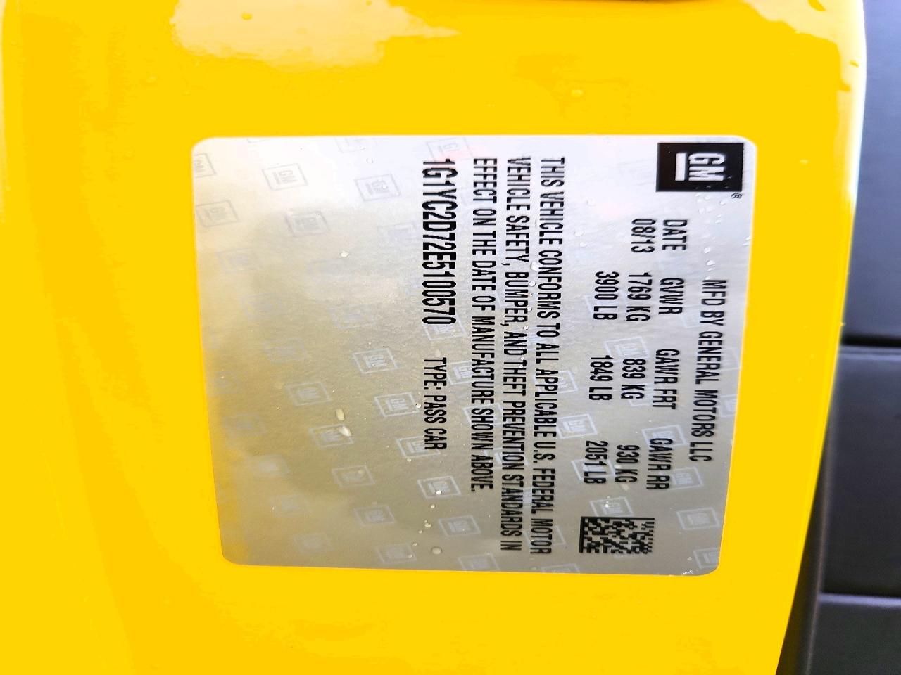 2014 Chevrolet Corvette Stingray 2LT