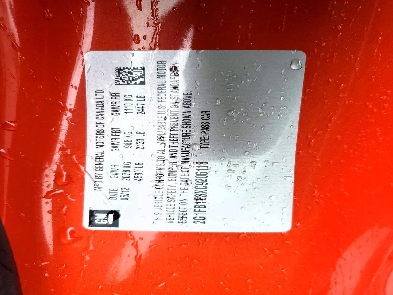 2012 Chevrolet Camaro lt