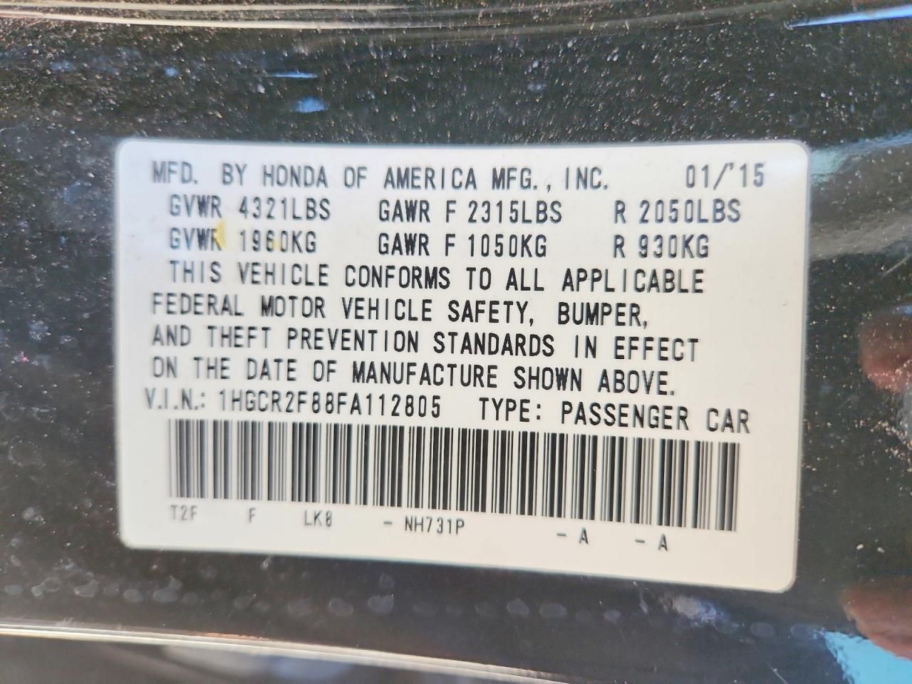 2015 Honda Accord exl