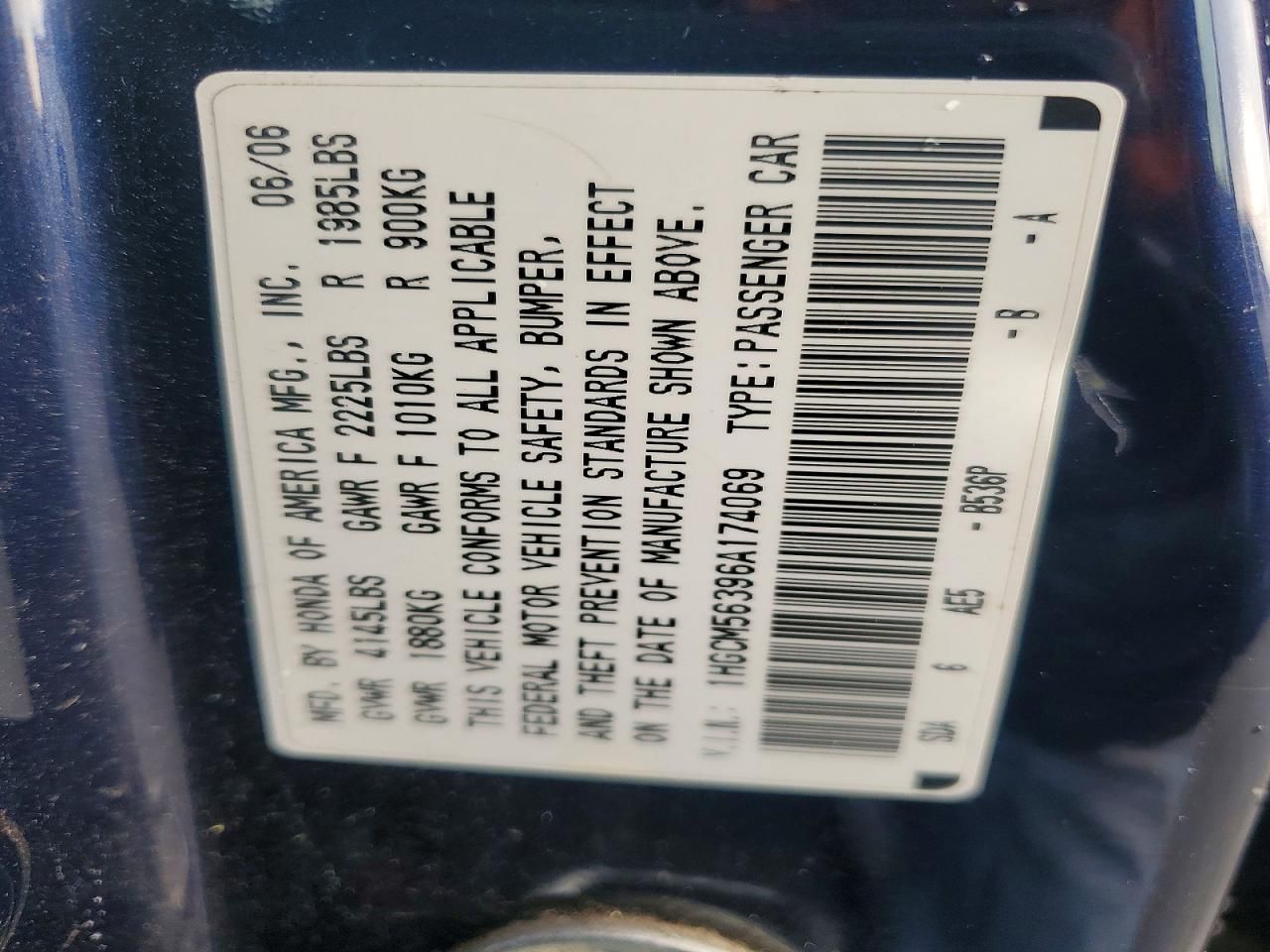 2006 Honda Accord se