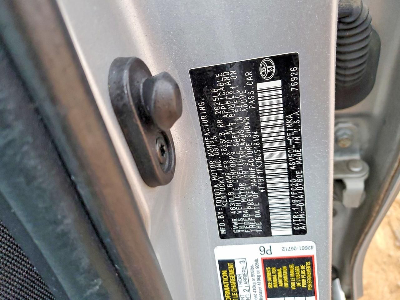 2016 Toyota Camry le