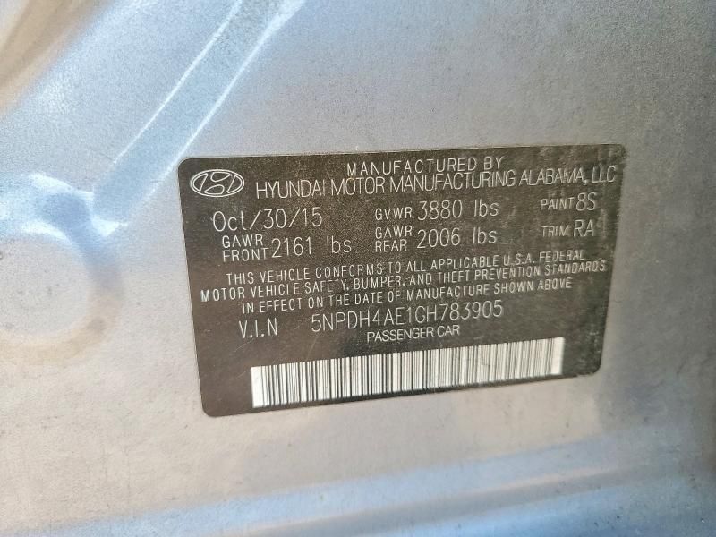 2016 Hyundai Elantra se