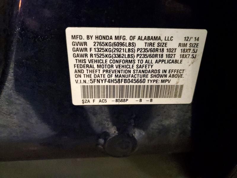 2015 Honda Pilot exl