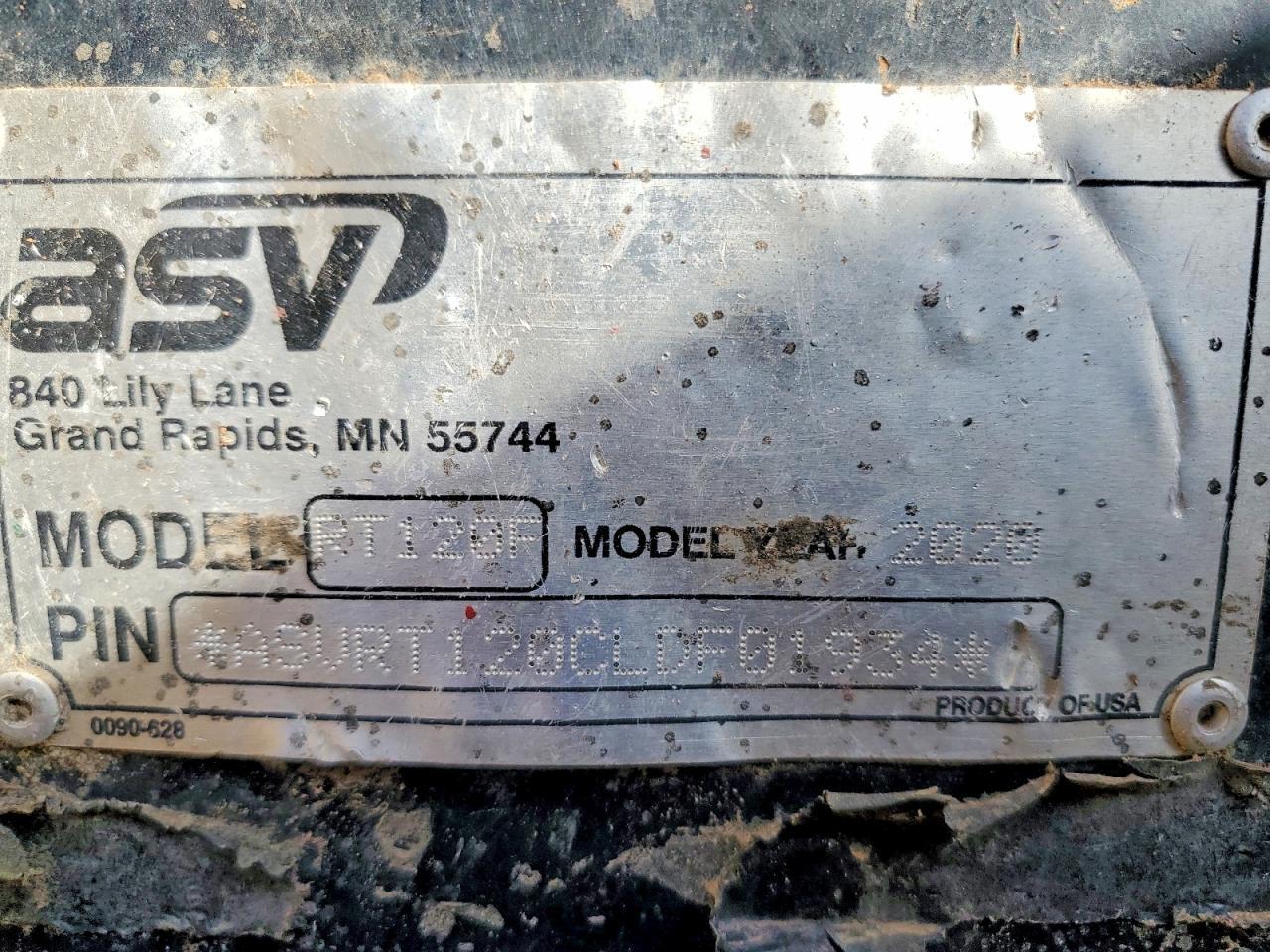 2020 ASV 2020 Axkp RT-120-Tracked Skid Steer Loader