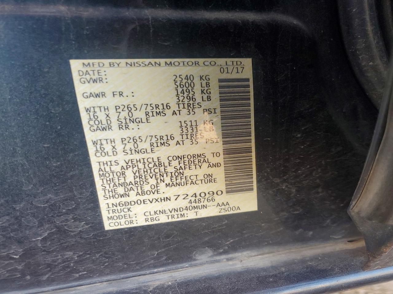 2017 Nissan Frontier s