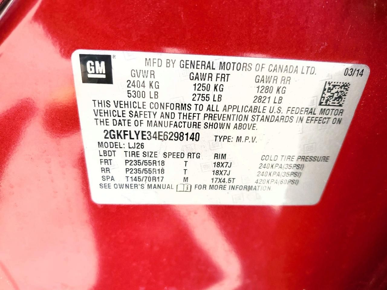 2014 GMC Terrain slt