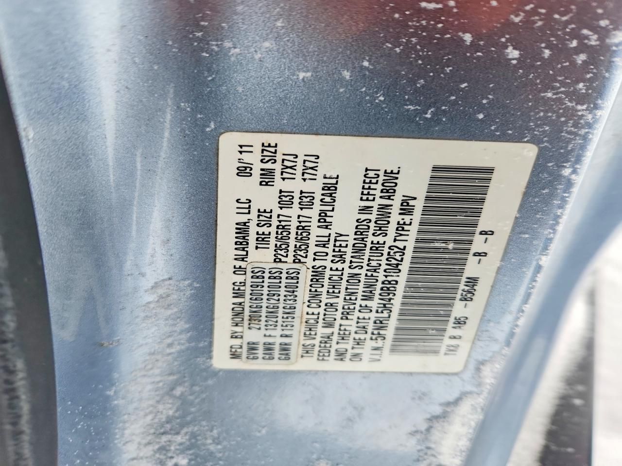 2011 Honda Odyssey ex